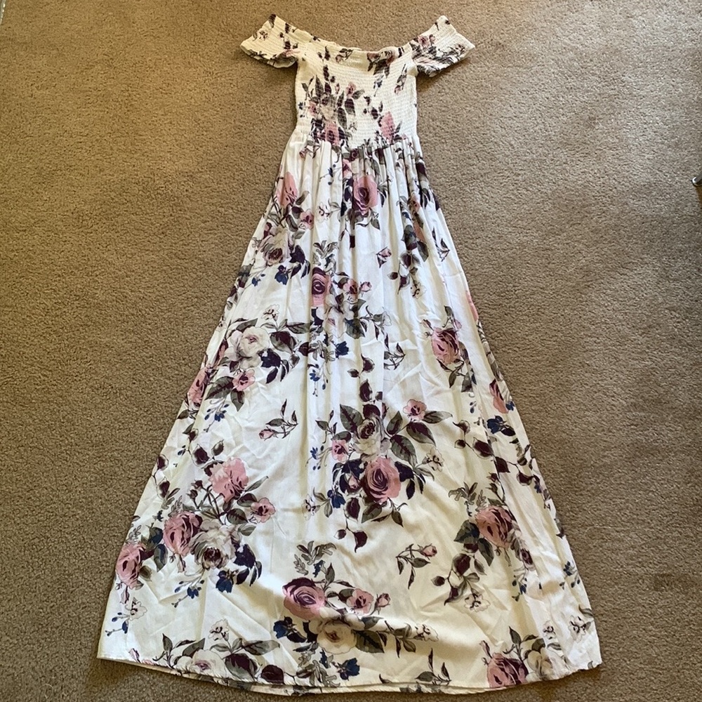 🌸🌸🌸J for Justify White Floral Dress